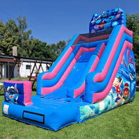 Château gonflable commercial extérieur personnalisé avec toboggan gonflable sur le thème de la jungle des abeilles pour enfants