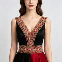Ruban de dentelle brodée de sequins en maille colorée de 4,5 cm, motif floral, pour la décoration de robes ethniques et de costumes, vente en gros