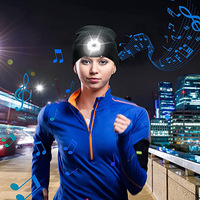 Cuffie Bluetooth LED Personalizzate con Ricarica USB, Berretto Invernale per Sport all'Aperto e Corsa Notturna, Produttore di Cappelli Personalizzati