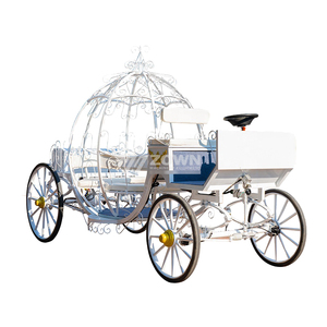 Grande carrosse en métal en forme de citrouille, chariot de Cendrillon pour décorations d'événements - Product Image 3