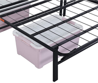 Lit simple pliable moderne à cadre en métal Meubles de chambre à coucher en acier inoxydable double de petite taille Conception simple pour la maison ou l'hôtel