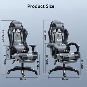 Chaise pivotante ergonomique au design moderne pour le bureau et la maison Chaise de jeu réglable E-Sport avec accoudoirs et pieds à roulettes de style rotatif - Product Image 4