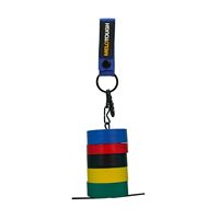 MELOTOUGH Cinta de sujeción para cinturón de herramientas, soporte de cinta para electricistas con cadena, llavero y mosquetón, color azul, paquete de 2