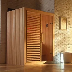 OEM Square Wooden Infread Dry Steam Sauna Rooms Wholesale 1-6 Person Dry Sauna Room