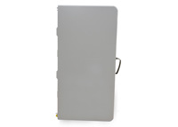 Table pliante carrée en plastique blanc de 86 cm, économique, portable pour événements extérieurs et poker