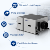 Deye DY-C150DZ 300 pintes Déshumidificateur de vide sanitaire Air frais Intérieur Déshumidificateur de plafond Industriel