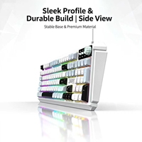 Clavier de jeu mécanique rétroéclairé LED transparent avec bouton, filaire USB, personnalisable avec logo OEM, pour PC et ordinateur portable – Nouveauté très demandée