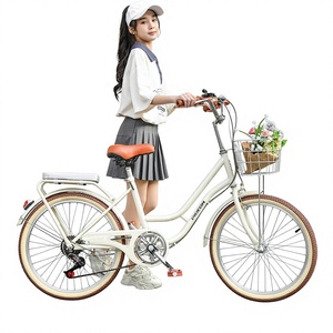 Vélo de ville Feige pour femmes et étudiantes - Cadre en acier au carbone léger de 20/22/24 pouces avec frein à disque arrière - Product Image 1