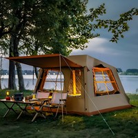 Carpa Inflable Explorers Leisure Cabin, Impermeable, de Oxford, para las Cuatro Estaciones, de Inicio Rápido, Portátil, con Gran Espacio, Equipo de Camping para Exteriores