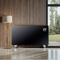 Panneau chauffant en verre infrarouge intérieur/extérieur télécommandé de 2400W avec fonction de protection contre la surchauffe d'installation autoportante