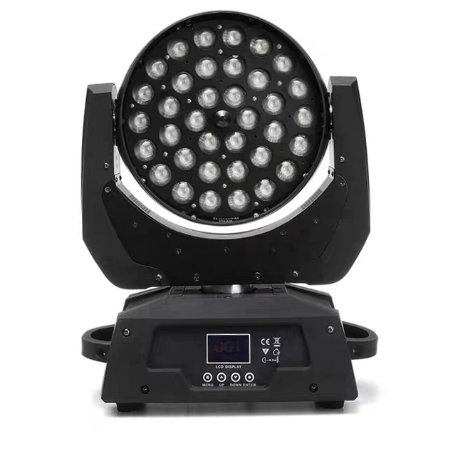 36-Piece RGBW LED Moving Head Light with DMX512 & Sound-Activated Control IP65 Rated for Stage DJ Party & Event Lighting