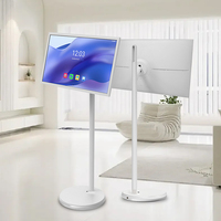 32 Inch Follow by Me Movable Touch Screen Monitor Floor Standing Android Wireless Portable Smart Tv for Home