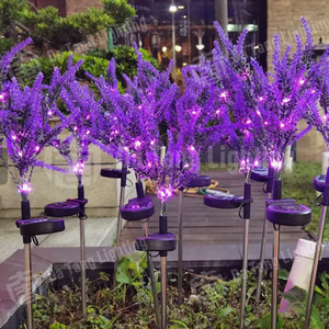 Luz Decorativa LED Solar Pequeña Romántica Color Lavanda, Impermeable IP65, para Eventos Nocturnos en Jardines y Decoraciones Festivas - Product Image 4