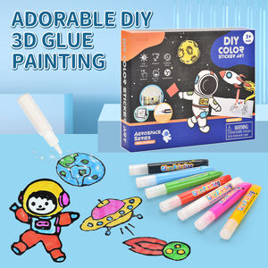 Kit de Arte de pintura para ventana, Color pegatina de DIY, juego de juguetes de dibujo artístico, álbum de cielo estrellado, Kits de pintura con pegamento tridimensional para niños - Product Image 2