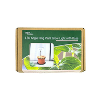 Lampe de culture LED Halo à hauteur réglable avec anneau lumineux et base de pot pour plantes d'intérieur