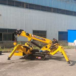 Telescopic Boom <strong>Crawler</strong> <strong>Crane</strong> 3ton Diesel All-Terrain Spider <strong>Crane</strong> Robust Rubber Track Maximum Lifting 10m Spider <strong>Crane</strong> - Product Image 5