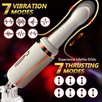 Máquina sexual, consolador vibrador de empuje, Juguetes sexuales para adultos para mujeres, hombres, punto G, juego Anal del clítoris, ventosa grande, juguetes anales para parejas