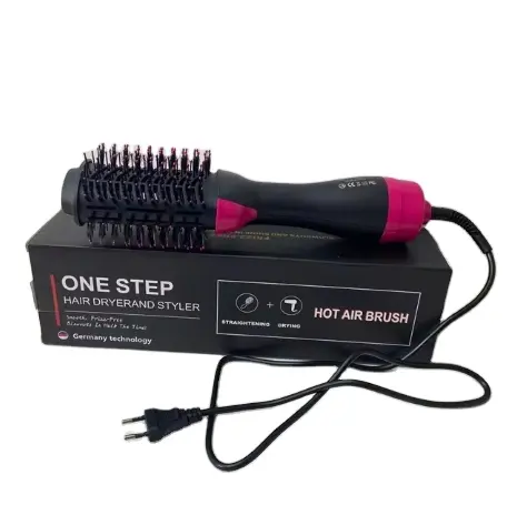 Styling Tools Ce Approval 3 In 1 Hair Straightener Brush Blow Dryer Oval Design Hot Air Brush Hair Blow Dryer Styler With Comb