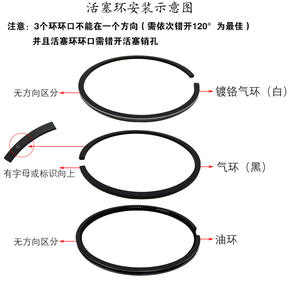 แหวนลูกสูบเครื่องยนต์ดีเซล 173F178F188 มอเตอร์กำเนิดไฟฟ้า ระบายความร้อนด้วยอากาศ อะไหล่เครื่องจักรกลการเกษตรสำหรับการเกษตร รุ่นใหม่ - Product Image 2
