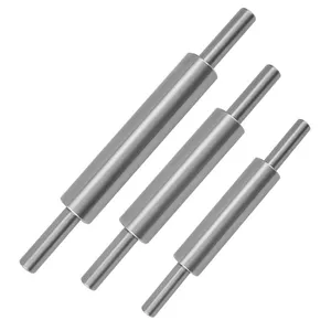 430 thép không gỉ cán <span class=keywords><strong>Pin</strong></span> bột con lăn công cụ nhà bếp nấu ăn bánh bao da không dính con lăn cán <span class=keywords><strong>Pin</strong></span> - Product Image 1