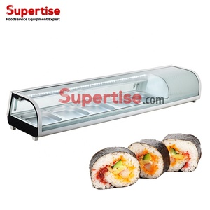 <span class=keywords><strong>Vitrina</strong></span>-nevera refrigerada para poatres, <span class=keywords><strong>vitrina</strong></span> nevera comercial para Sushi, 5x 1/3 GN - Product Image 1