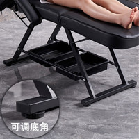 Cama de Tatuaje Reclinable Multifuncional de PVC, Silla de Masaje Plegable y Elevadora para Tatuaje de Cejas y Extensión de Pestañas