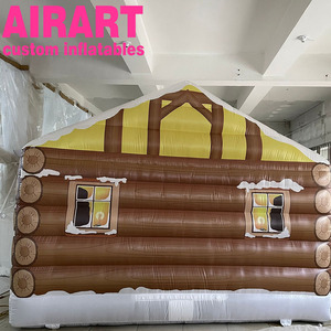Casa inflable de santa, cabina de troncos para eventos de Navidad, <span class=keywords><strong>2021</strong></span> - Product Image 3