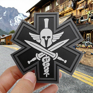 定制标志3D软热压压花硅胶转移钩环聚氯乙烯橡胶贴片铁标签魔术贴背衬 - Product Image 5