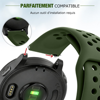 Bracelet de montre en silicone de 22 mm pour montre connectée / montre universelle