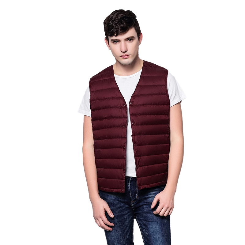 New And Original High Quality Mens Coats Jacket For Men Stylish Down Vest V-neck Sleeveless Vest