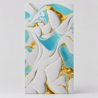 Panneau de fond en marbre UV, aspect marbre, résistant à l'humidité, imperméable, grand format, léger, bord carré, plaque rigide
