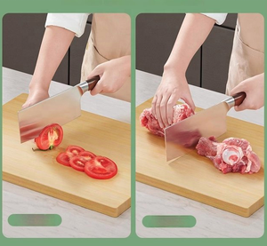 Planche à découper de cuisine antibactérienne et résistante à la moisissure pour légumes avec poignée en acier inoxydable - Product Image 4