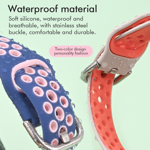 Dos correas de diseño colorido para <span class=keywords><strong>Apple</strong></span> <span class=keywords><strong>Watch</strong></span> 10, correas de reloj de silicona suave amigables con la piel para <span class=keywords><strong>Apple</strong></span> <span class=keywords><strong>Watch</strong></span> - Product Image 2