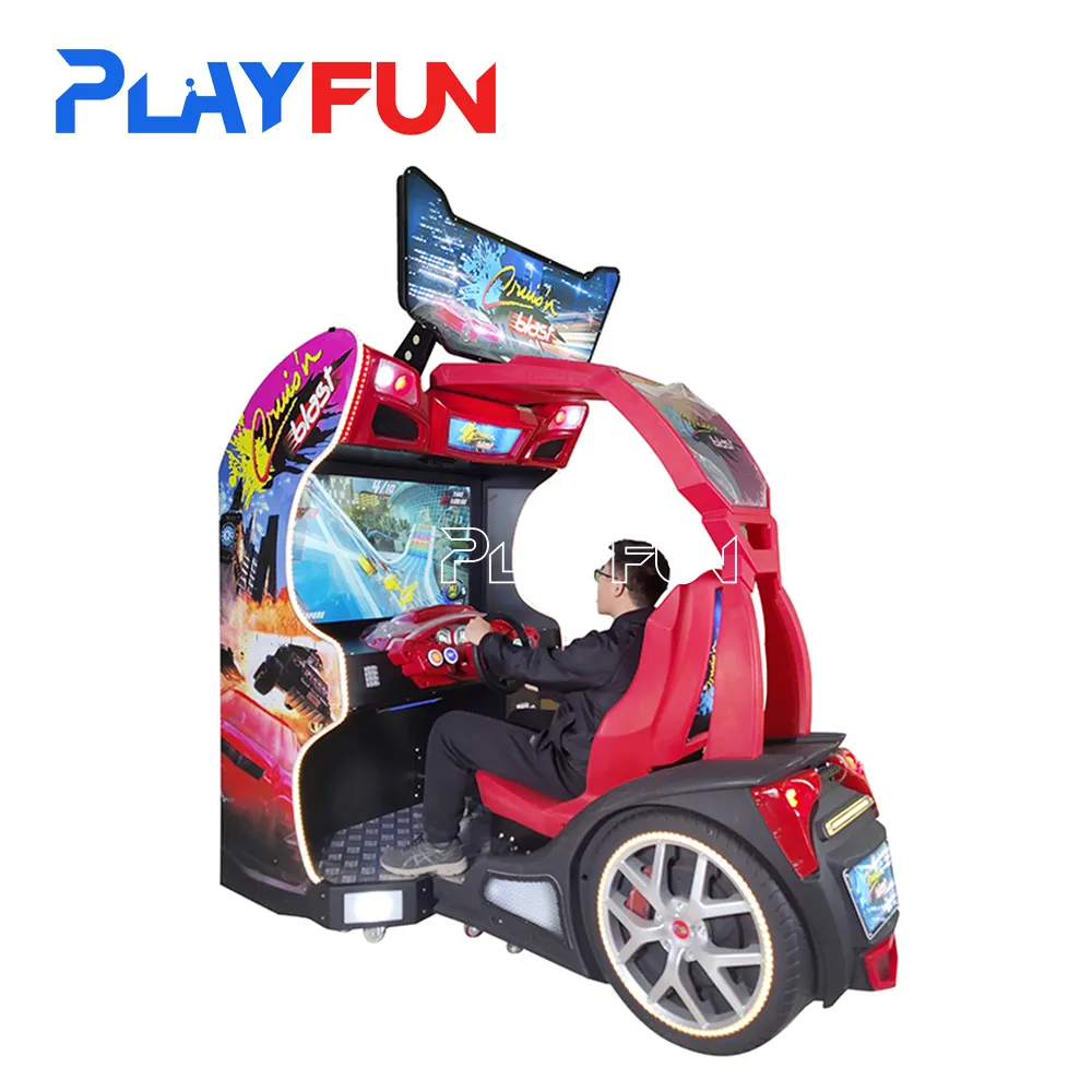 Pologne populaire luxe croisière souffle rouge simulateur voiture de course conduite à pièces Cruis'n Blast Arcade drive Machine de jeu