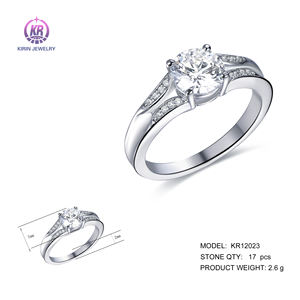 Anillo de Filigrana de Plata de Ley 925 Personalizado Kirin con Moissanita GH de 10 Quilates, Joyería de Plata para Mujer para Boda - Product Image 2