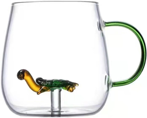 Vaso de Vidrio al por Mayor para Cerveza, Jugo, Refresco, Café, con Decoración de Personajes de Dibujos Animados en 3D, Animales y Plantas en el Interior - Product Image 5
