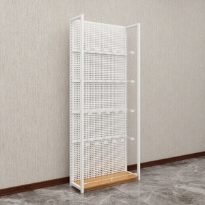 رف عرض معدني خشبي تجاري، رف متين للمتاجر، حامل عرض للملابس والكتب، بيع بالجملة - Product Image 4