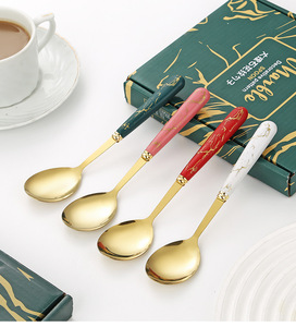 Hot bán hàng ngày sử dụng thép không gỉ Flatware Set-Món quà kinh doanh dao ngã ba dài xử lý muỗng với Hộp quà tặng - Product Image 2