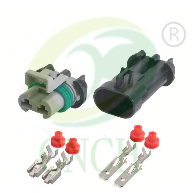 15363990 15363993 15344054 Ducon Series Female Male Auto Fan Radiator Connector for Toyota Map Sensor 2 Pin 6.3mm Plug