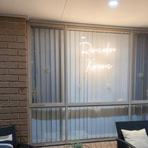 Home Decor Banner Eid Mubarak Yard Sign Ramadan Kareem Neon <b>Light</b> - Product Image 2