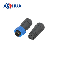 Conector de cable de CC de 2 pines con fijación por tornillo K20 20A, adaptador IP68 de montaje rápido, enchufe macho y hembra con contactos chapados en oro de nailon