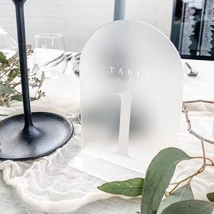 Lot de panneaux de table personnalisés pour mariage en acrylique, marqueurs de place en forme <span class=keywords><strong>d</strong></span>'arche et supports de numéros de table – Vente en gros fabricant - Product Image 5