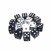 Dés à six faces personnalisés en acrylique et résine, noirs, 16 mm, colorés, pour jeux de société RPG DND, jeux à boire pour adultes et jeux d'amour érotiques, en gros