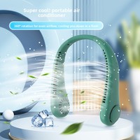 Mini-ventilateur portable à suspendre au cou, rechargeable par USB, 4 vitesses, faible bruit, 5W, pour extérieur