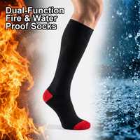 Chaussettes ignifuges et imperméables 100 % étanches, résistantes aux flammes, pour hommes et femmes, protection extrême, randonnée, chasse, équipement de sécurité industrielle