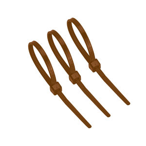 Bridas de Nylon 66 Multiusos de Fabricación Taiwanesa, Reutilizables, para Uso Industrial, 3.6*292mm, Alta Resistencia, Color Marrón, Convencionales - Product Image 1