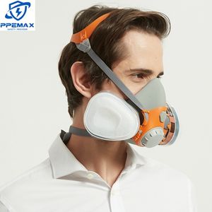 Peralatan pernapasan masker Gas lukisan industri DIY masker setengah wajah Respirator terbaik untuk lukisan - Product Image 6