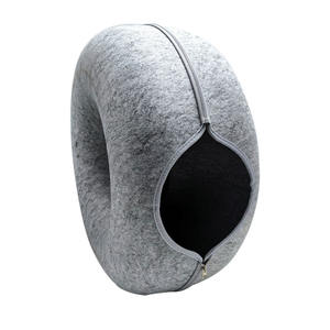Schattige Donut Vorm Verwijderbaar Slijtvast Waterdicht Vilt Grot <span class=keywords><strong>Tunnel</strong></span> Kat Nest - Product Image 2