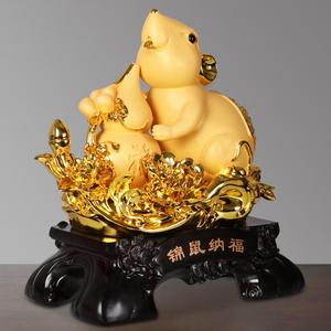 Statue de <span class=keywords><strong>Rat</strong></span> Chinois Doré Feng Shui pour la Décoration de la Maison et <span class=keywords><strong>du</strong></span> Bureau, <span class=keywords><strong>Année</strong></span> <span class=keywords><strong>du</strong></span> Zodiaque <span class=keywords><strong>2020</strong></span>, pour la Bonne Fortune - Product Image 5