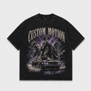 Camiseta Vintage al por Mayor, Estilo Desgastado, Algodón Grueso, Oversize, con Estampado Gráfico, Estilo Urbano, con Logotipo Personalizado para Hombre - Product Image 2